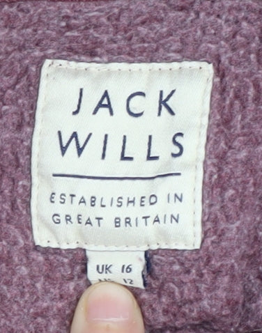 Jack Wills Women's Red Pullover Hoodie Size 16