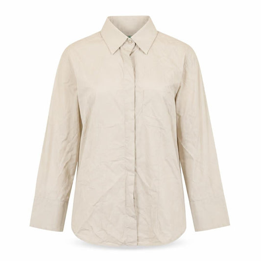 Womens UK Size XS United Colors of Benetton Beige 100% Cotton Button-Up