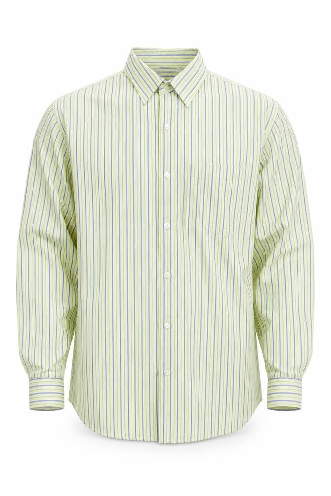 Gap Men's Multicoloured Striped Relaxed Fit Shirt M