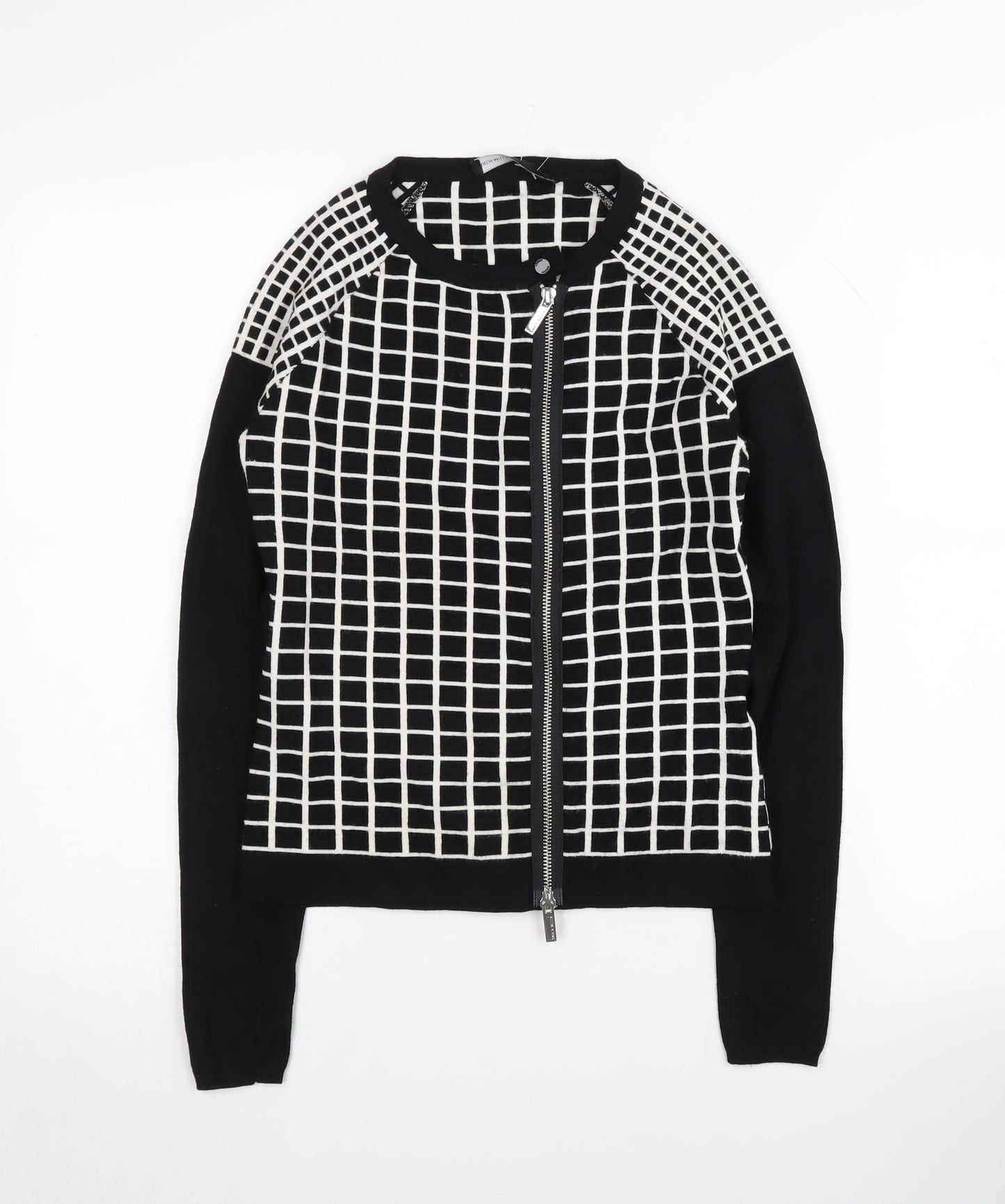 Karen Millen Women's Black Full Zip Jumper Size 2