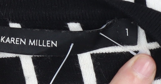 Karen Millen Women's Black Full Zip Jumper Size 2