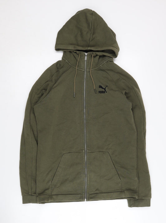 Puma Men's Green Full Zip Hoodie XS