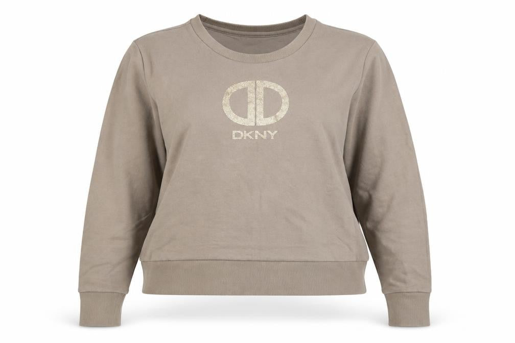 Womens UK M Regular DKNY Beige Pullover Sweatshirt