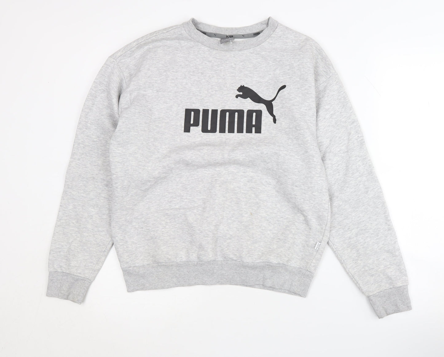 Puma Men's Grey Crew Neck Sweatshirt Size S