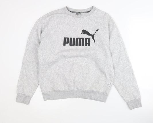 Puma Men's Grey Crew Neck Sweatshirt Size S