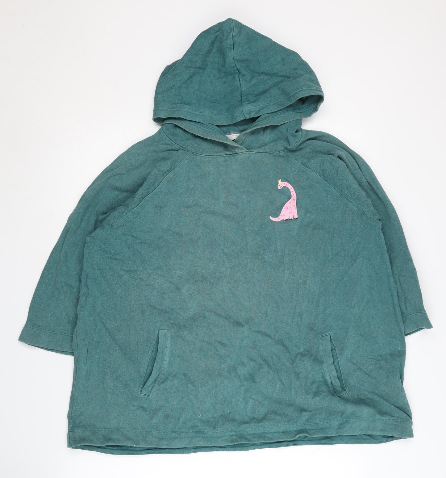 Seasalt Cornwall Women’s Green Cotton Hoodie, Size 14