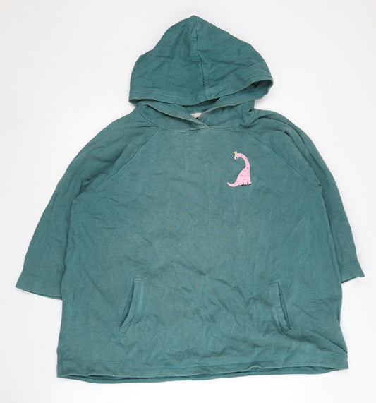 Seasalt Cornwall Women’s Green Cotton Hoodie, Size 14