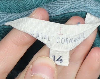 Seasalt Cornwall Women’s Green Cotton Hoodie, Size 14