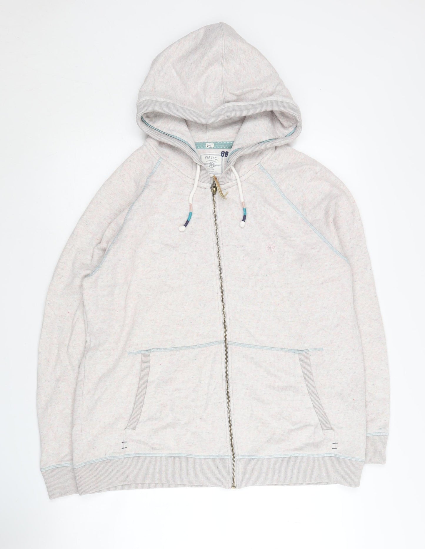 Fat Face Women's Ivory Full Zip Hoodie Size 16