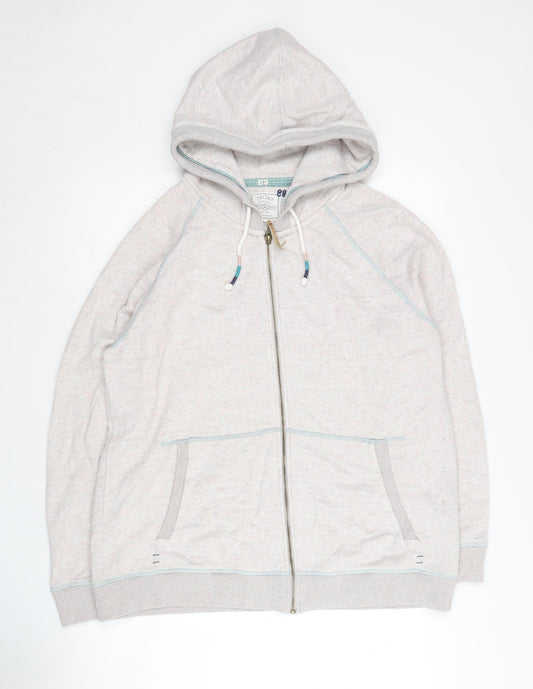 Fat Face Women's Ivory Full Zip Hoodie Size 16