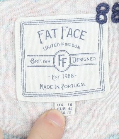 Fat Face Women's Ivory Full Zip Hoodie Size 16