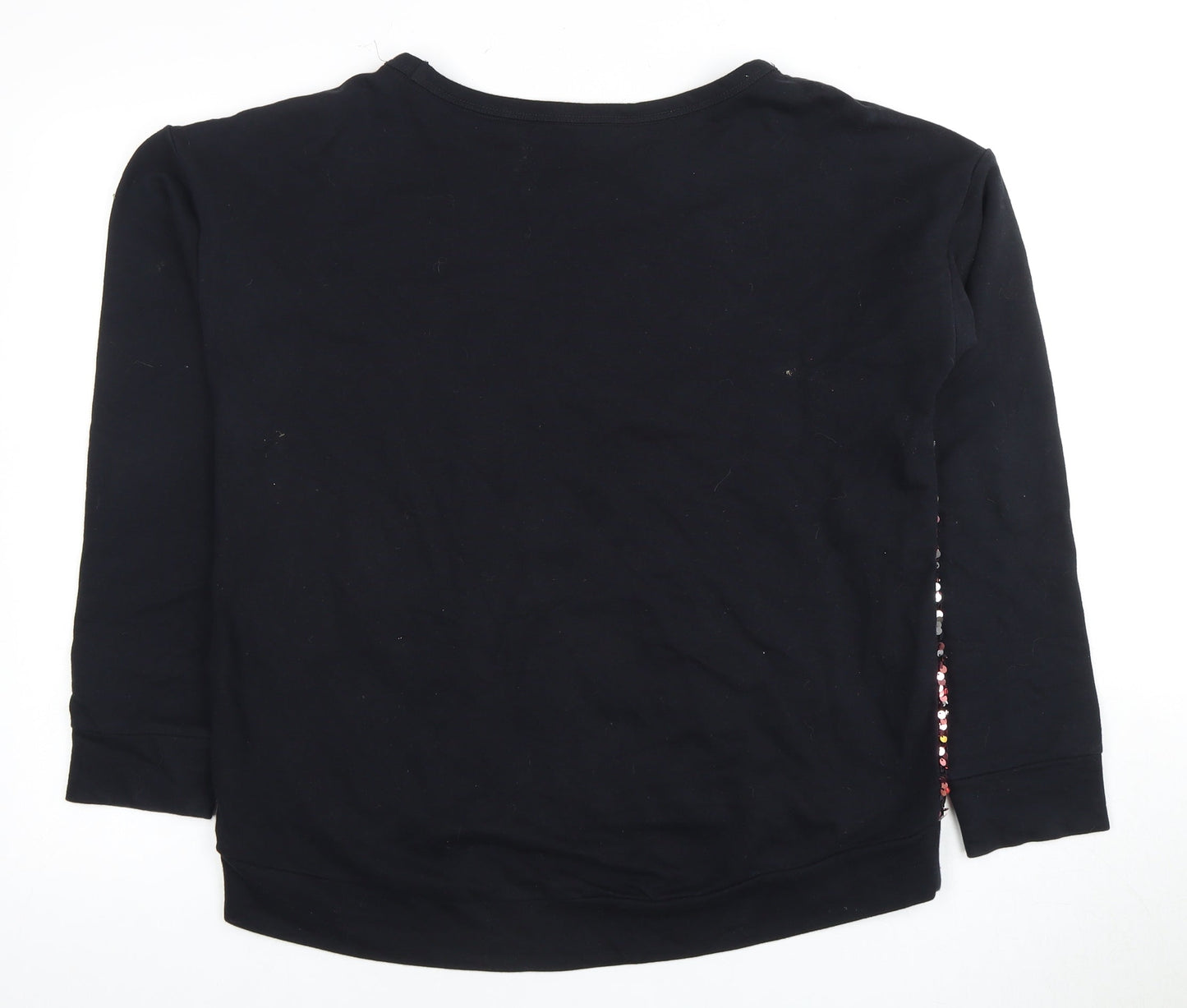 Next Women's Black Sequin Pullover Sweatshirt Size 12