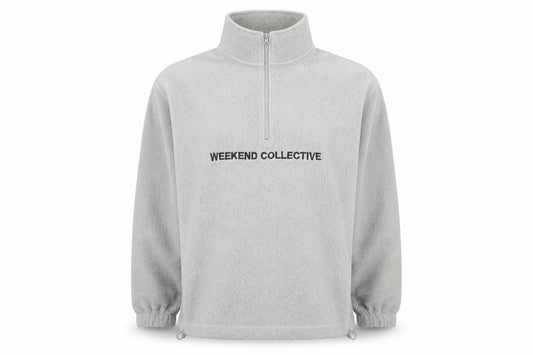 Front view of ASOS DESIGN Grey Fleece Logo Sweatshirt - L