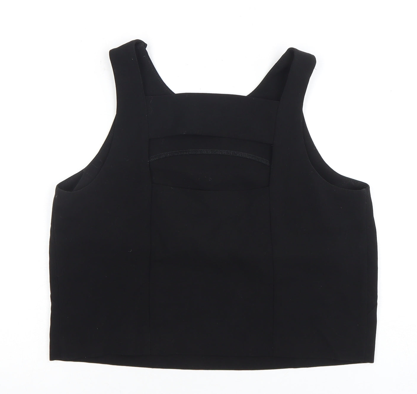 Next Women's Black Cropped Tank Top Size 6