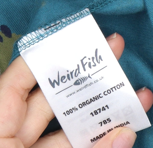 Weird Fish Women's Multicoloured Floral Shift Dress Size 12