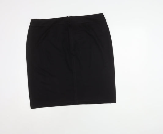 Roman Women’s Black Geometric Pencil Skirt