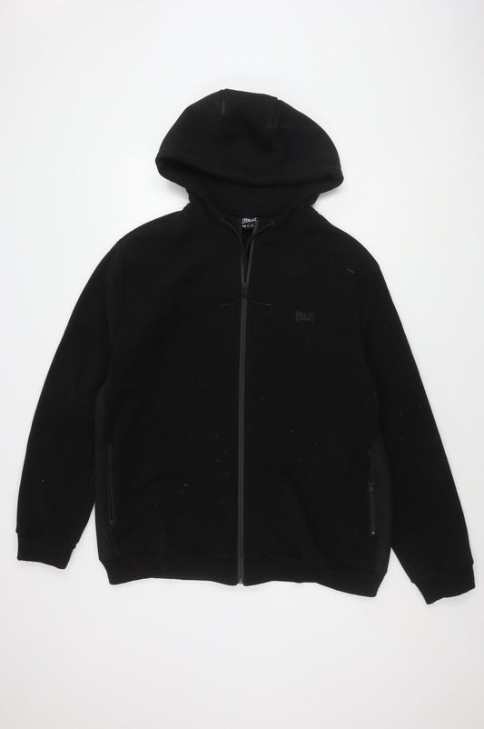 Everlast Men's Black 2XL Hooded Jacket with Zip