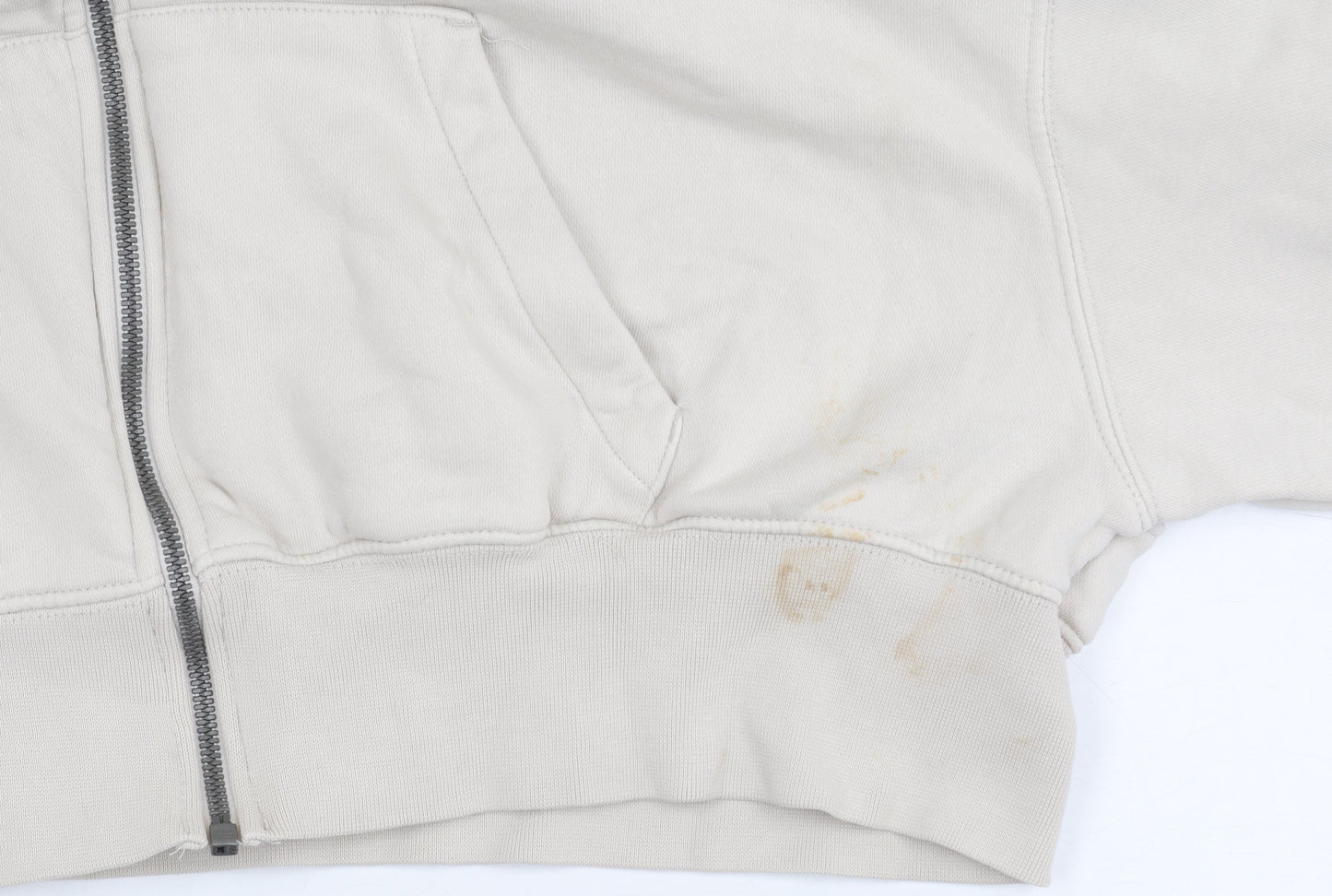 Nike Women's Beige XS Full Zip Hoodie with Logo