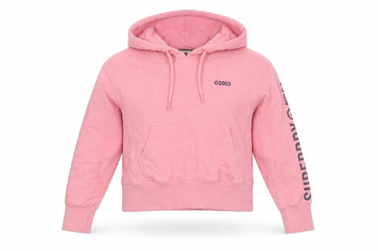 Womens UK 10 Regular Superdry Pink Pullover Hoodie
