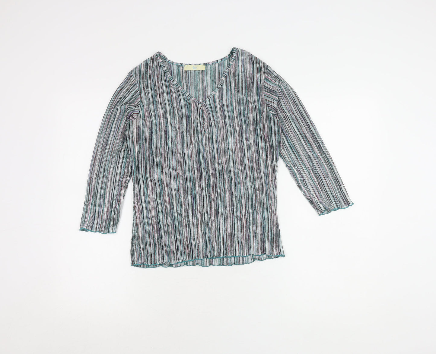 Klass Women's Multicoloured Striped Knit Top S
