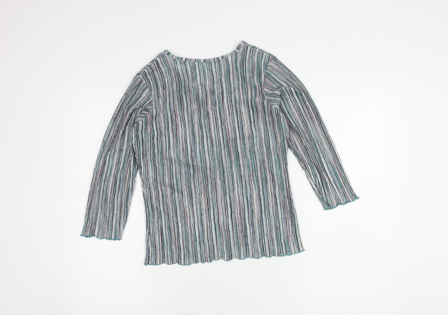 Klass Women's Multicoloured Striped Knit Top S