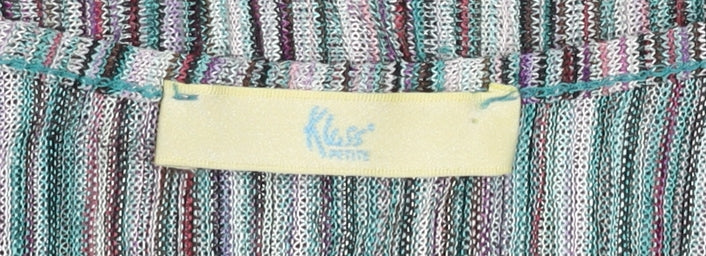 Klass Women's Multicoloured Striped Knit Top S