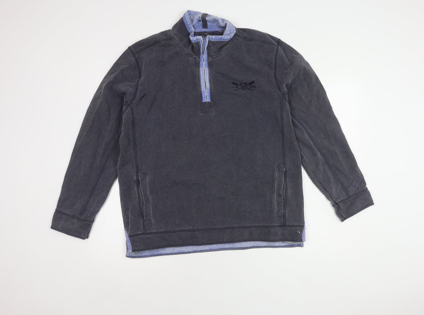 Stone Bay Men's Blue 1/4 Zip Pullover Sweatshirt
