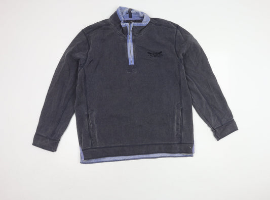 Stone Bay Men's Blue 1/4 Zip Pullover Sweatshirt