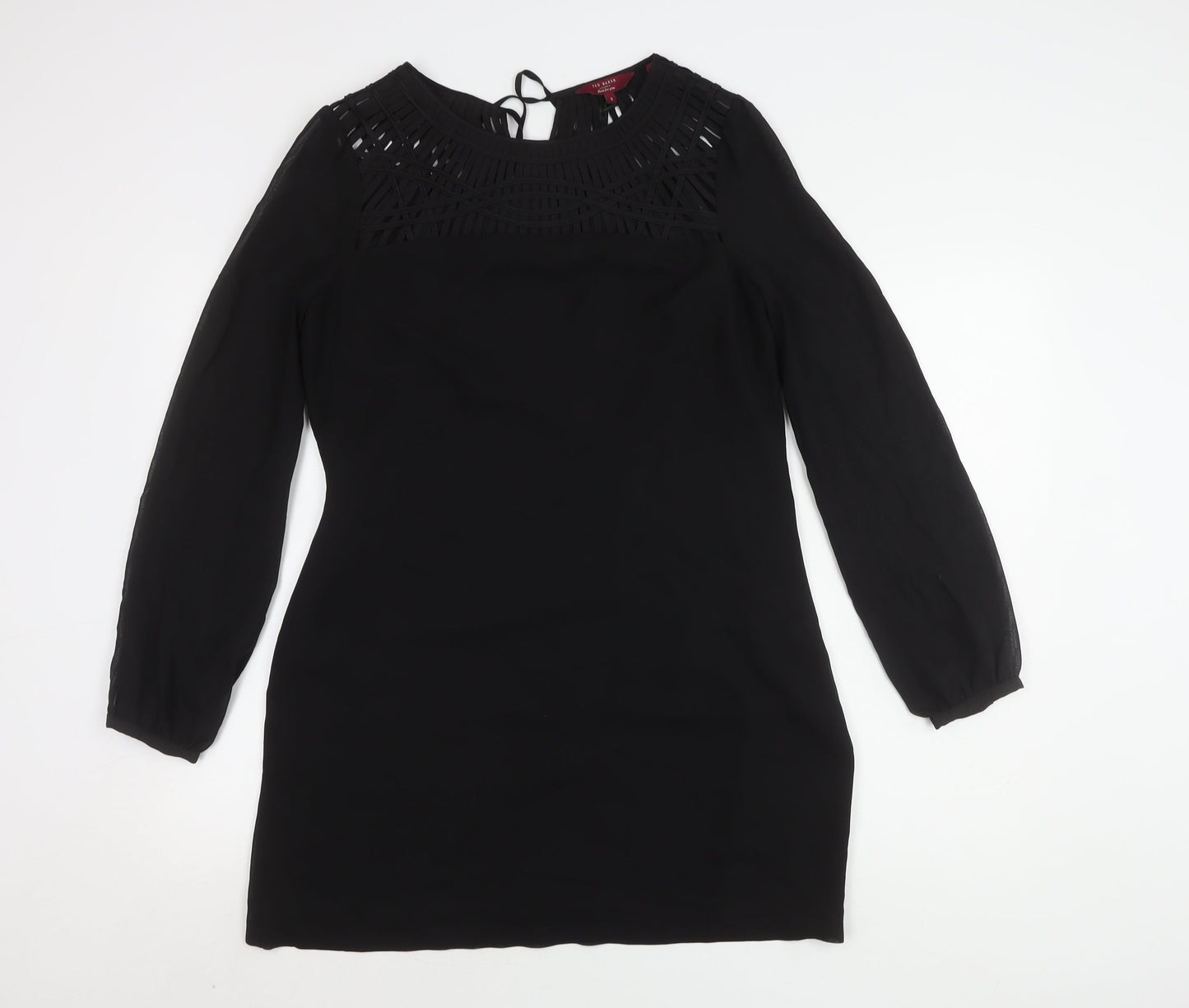 Ted Baker Women's Black Shift Dress M Long Sleeve