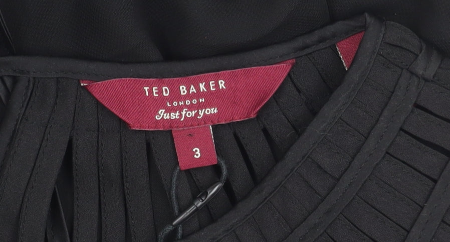 Ted Baker Women's Black Shift Dress M Long Sleeve