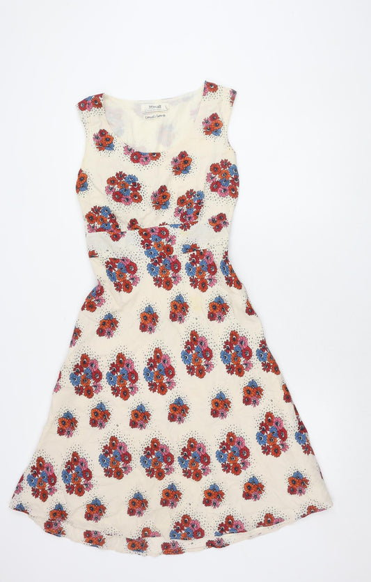 Seasalt Women's A-Line Floral Cotton Dress Multicoloured 10