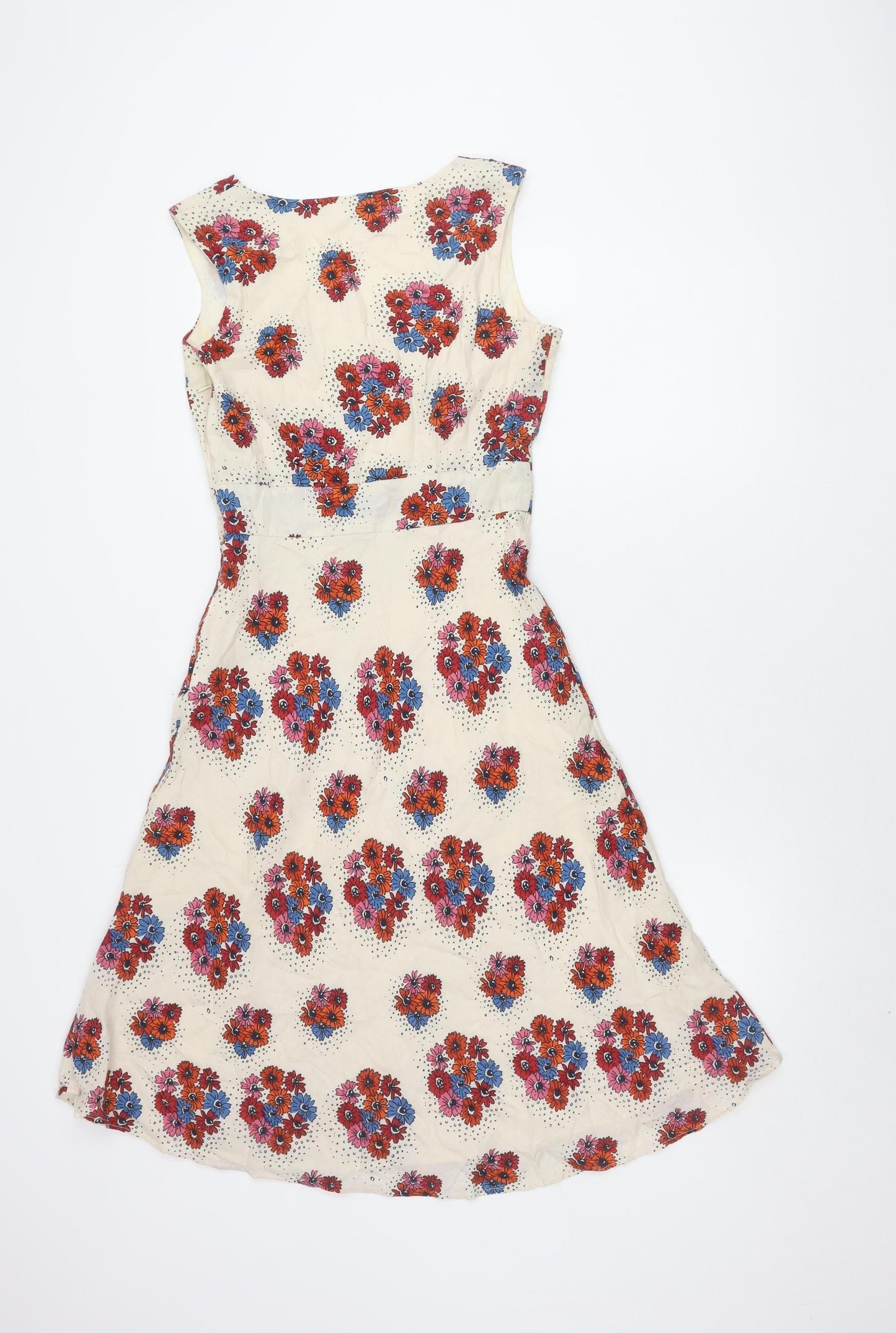 Seasalt Women's A-Line Floral Cotton Dress Multicoloured 10