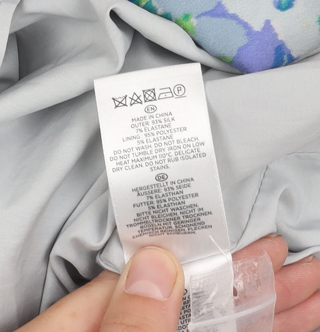 Hobbs Women's Multicoloured Floral Dress, Size 16, Silk Blend