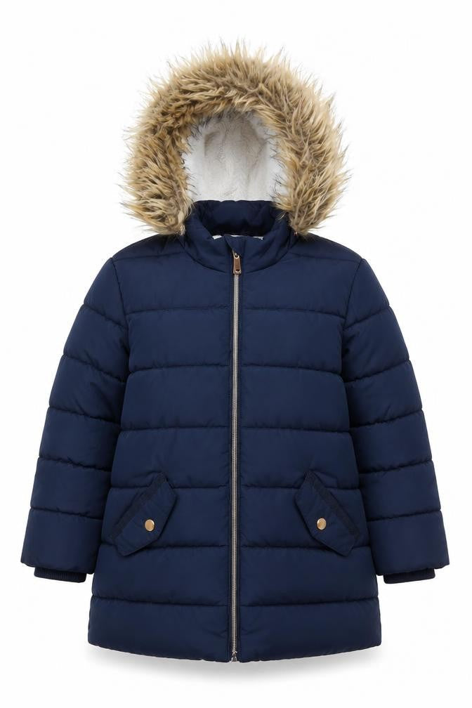 John Lewis Girls Blue Puffer Jacket 6 Years