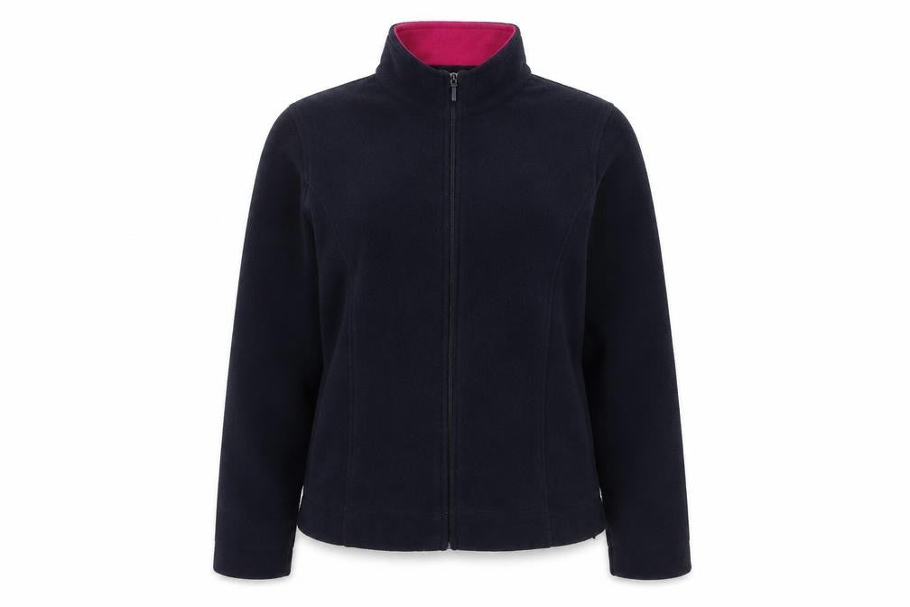 EWM Women's Blue Fleece Jacket M 14-16 Casual Full Zip