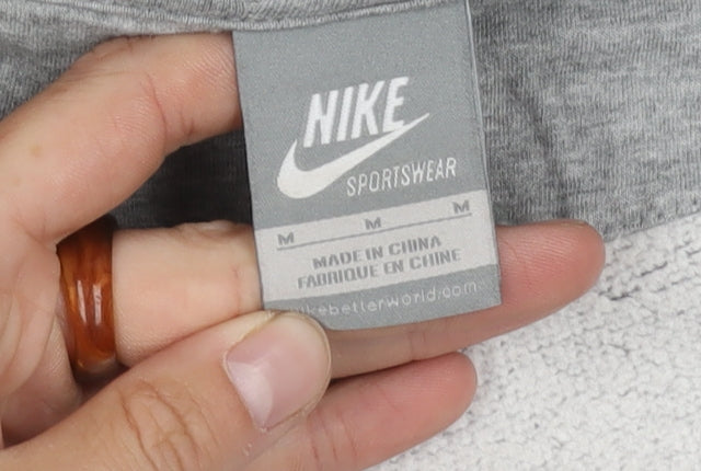 Nike Men's Grey Hooded Jacket, M, Casual Style