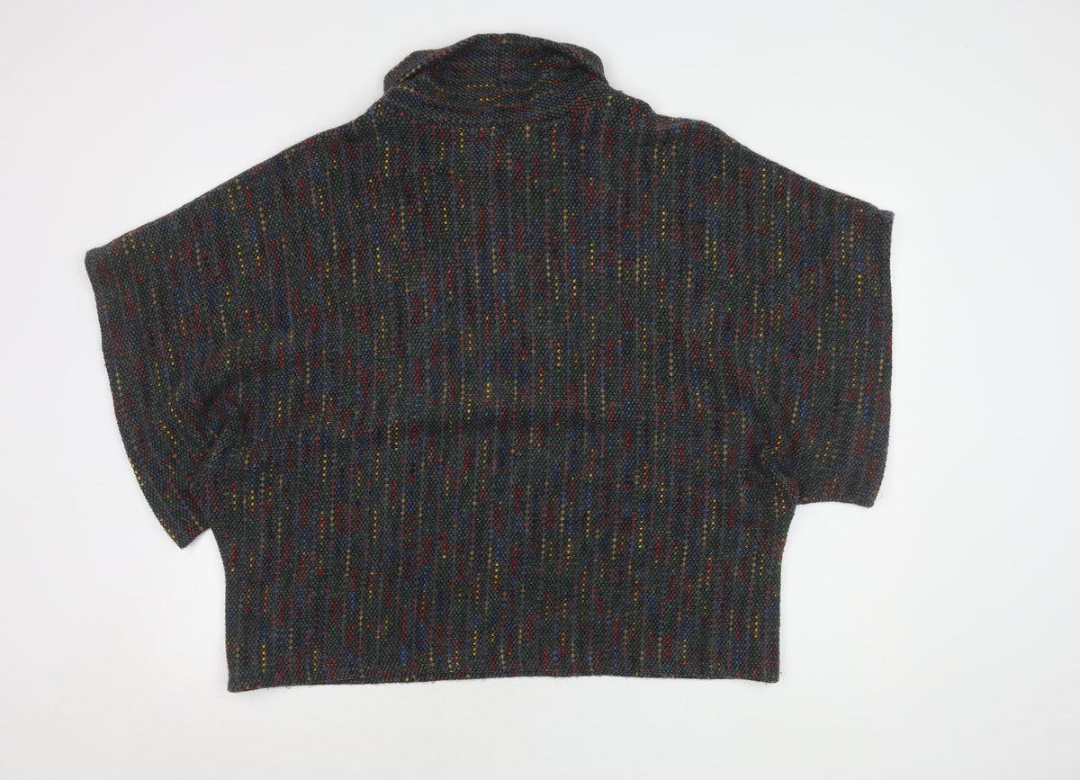 Back view of Roman Women's Multicoloured Cowl Neck Knit Jumper M