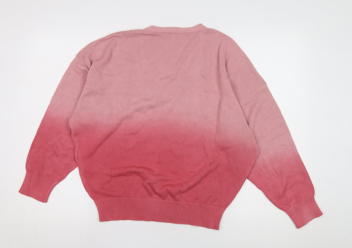 Religion Women's Pink V-Neck Pullover Jumper Size 8