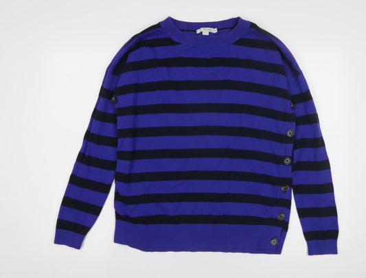 Boden Women's Blue Striped Pullover Jumper M