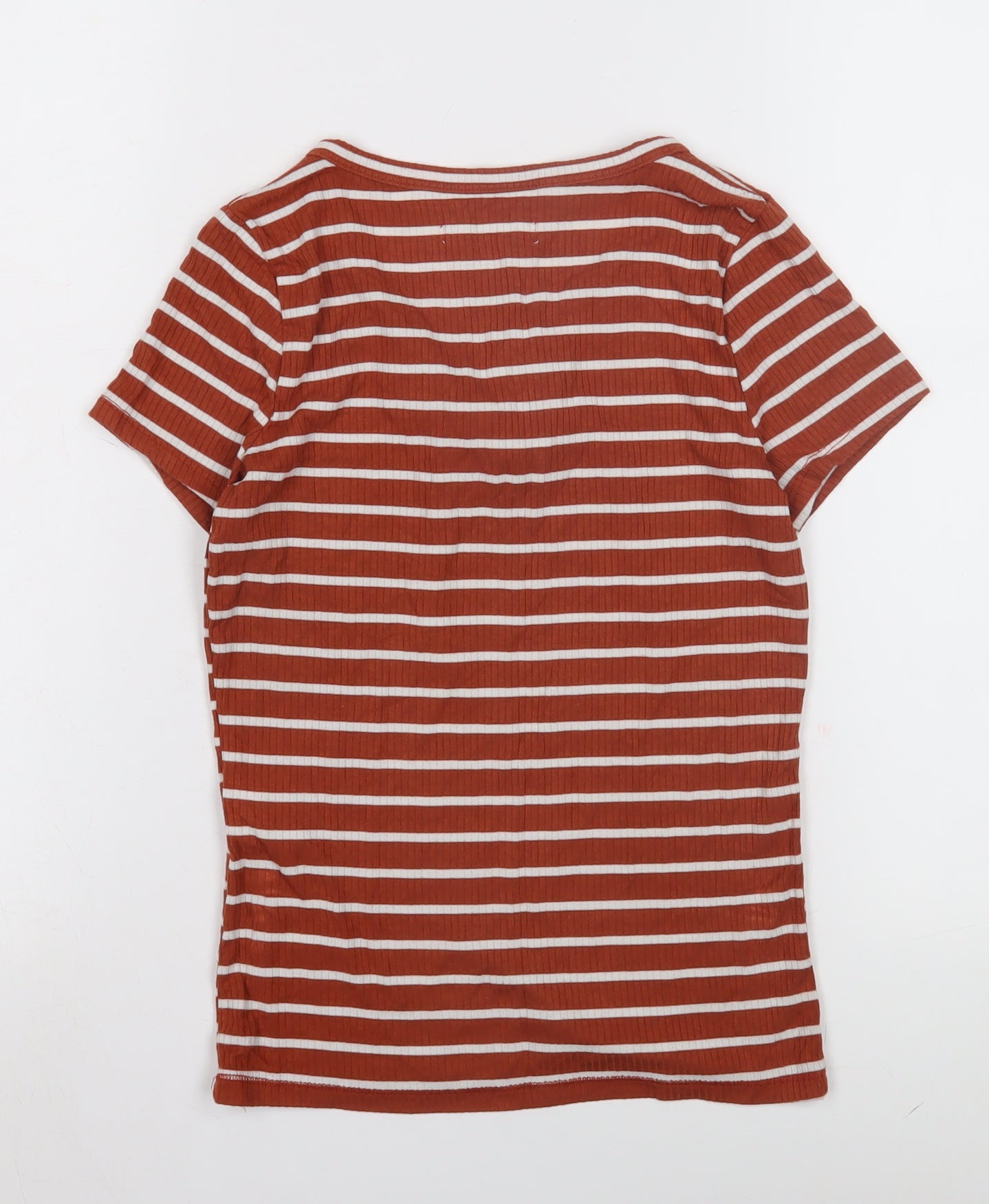 Hollister Women's Red Striped Ringer T-Shirt XS