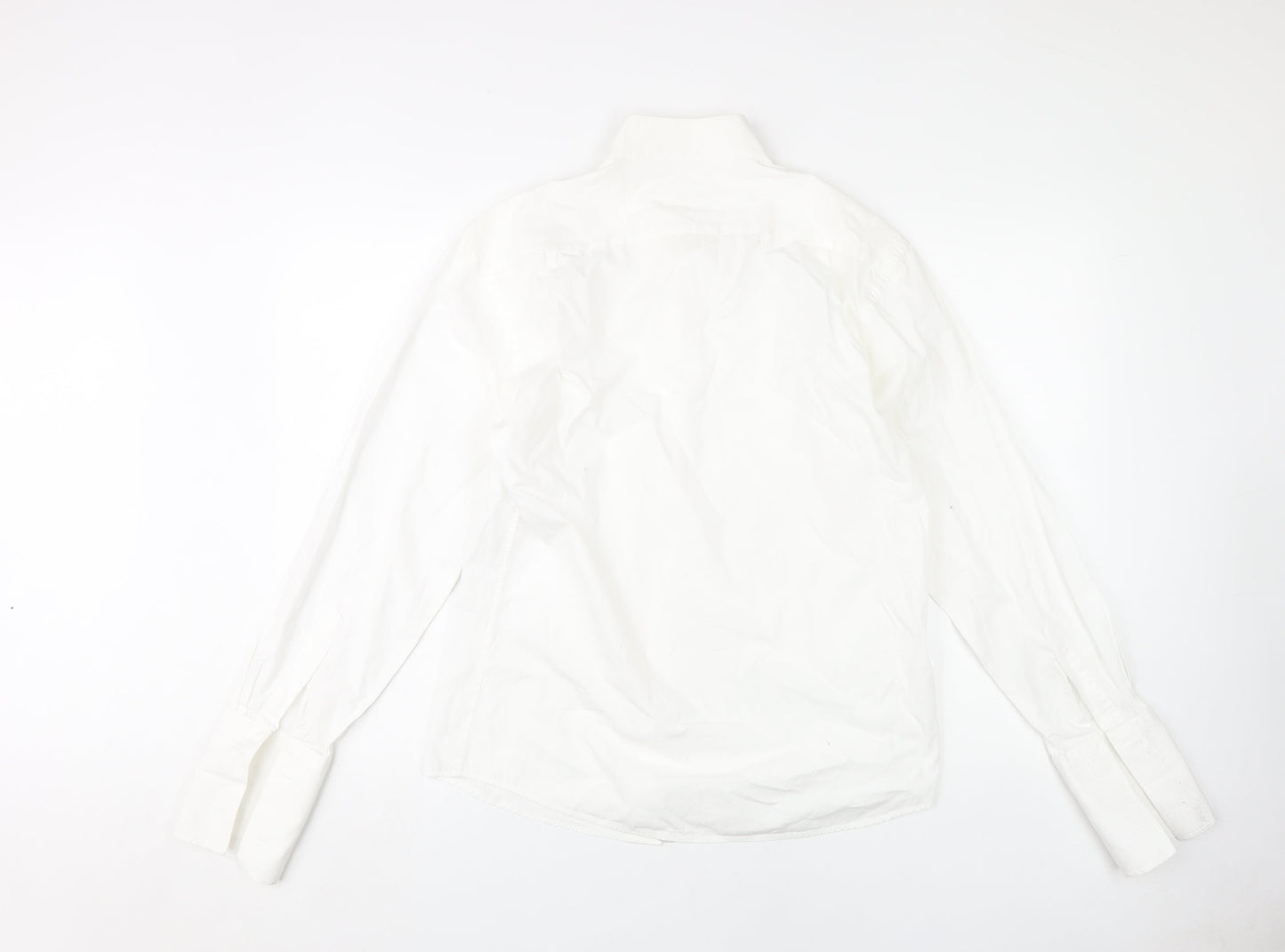 Peador Men's White Cotton Dress Shirt Size 16