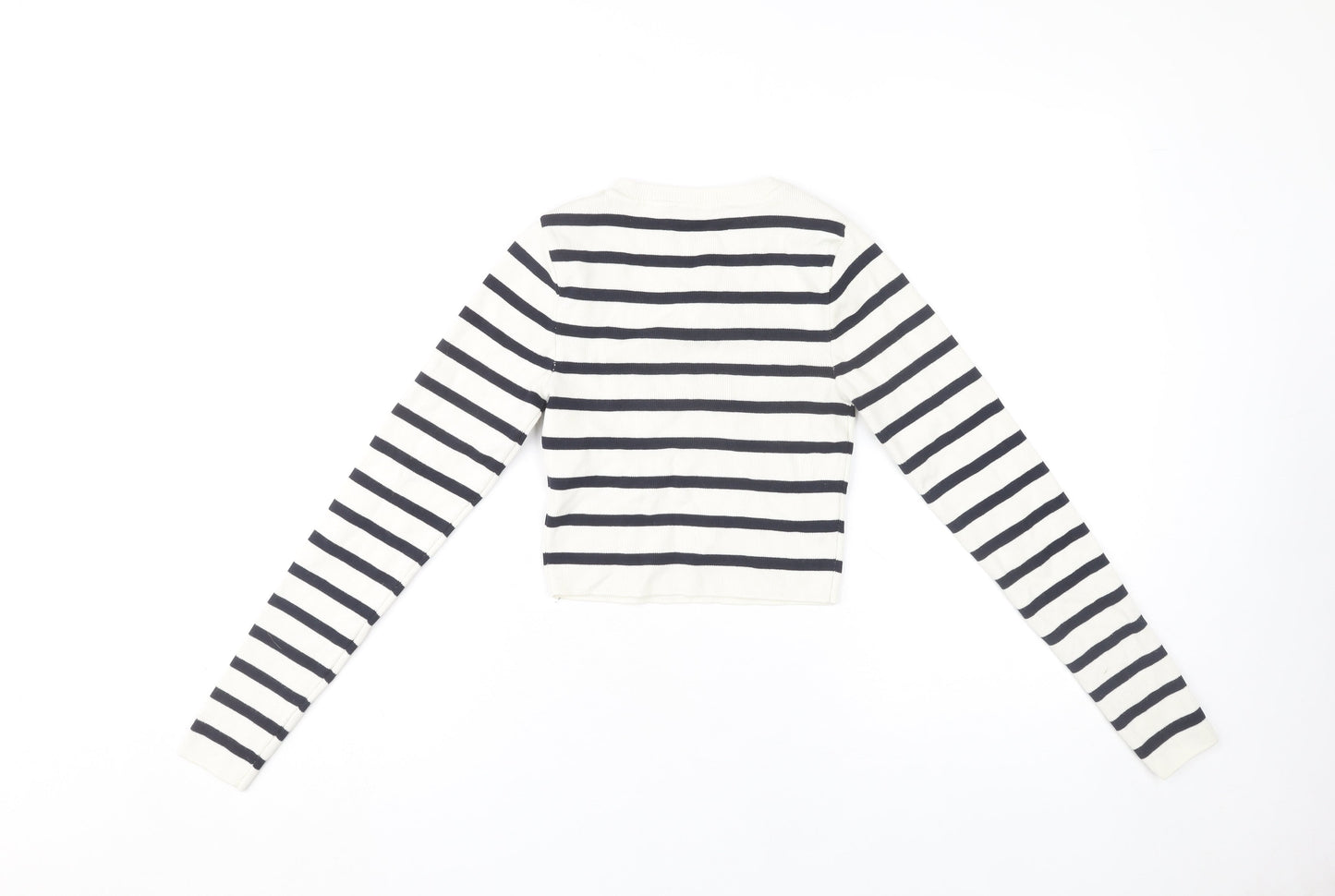 Zara Women's Striped Cropped T-Shirt S