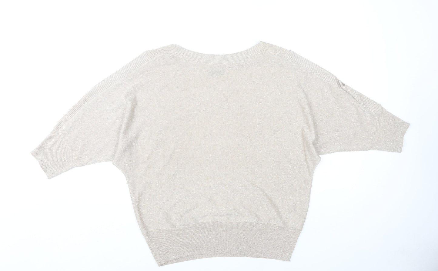M&Co Women's Gold Jumper Size 14 Viscose Blend