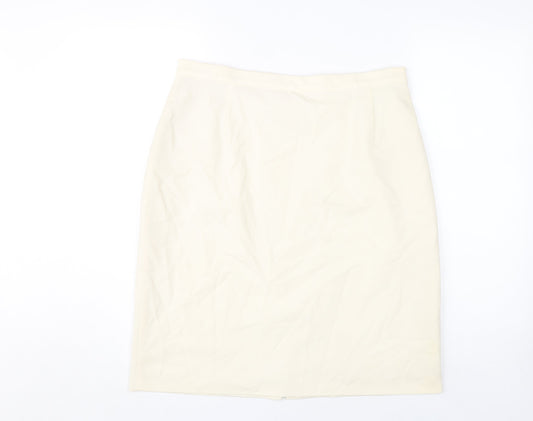Marks and Spencer Women's Beige Pencil Skirt Size 18