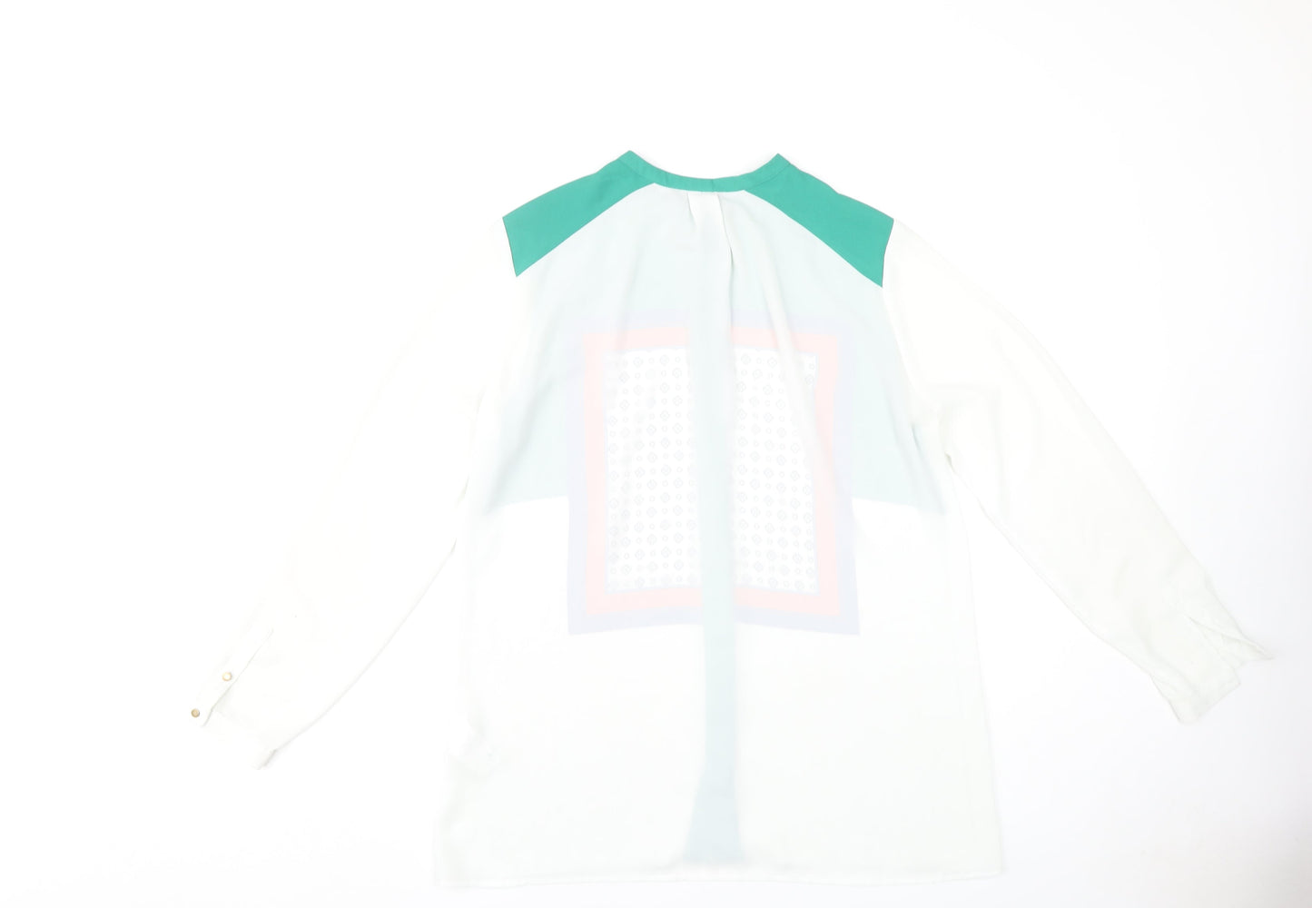 H&M Women's Multicoloured Geometric Blouse Size 10