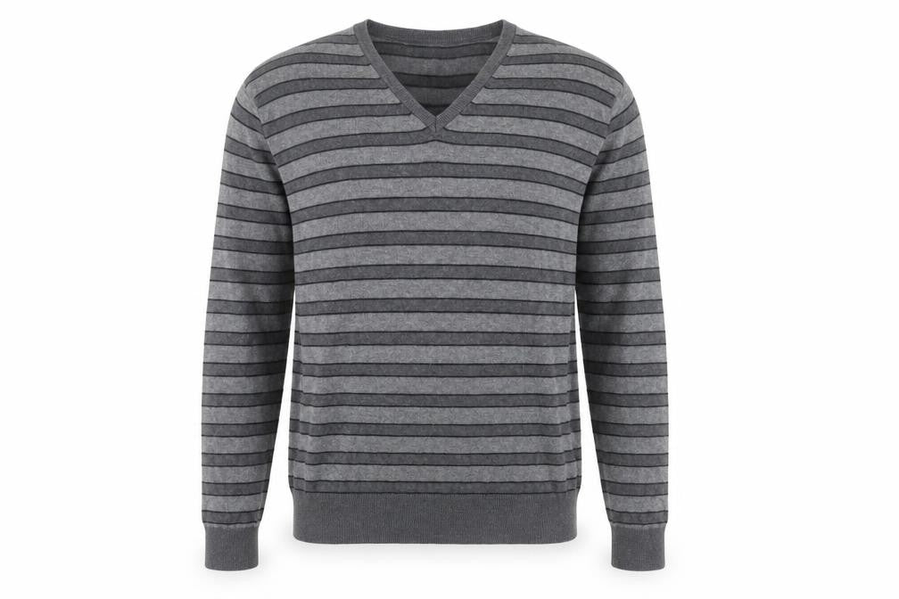 Marks and Spencer Grey Striped Men's S Pullover
