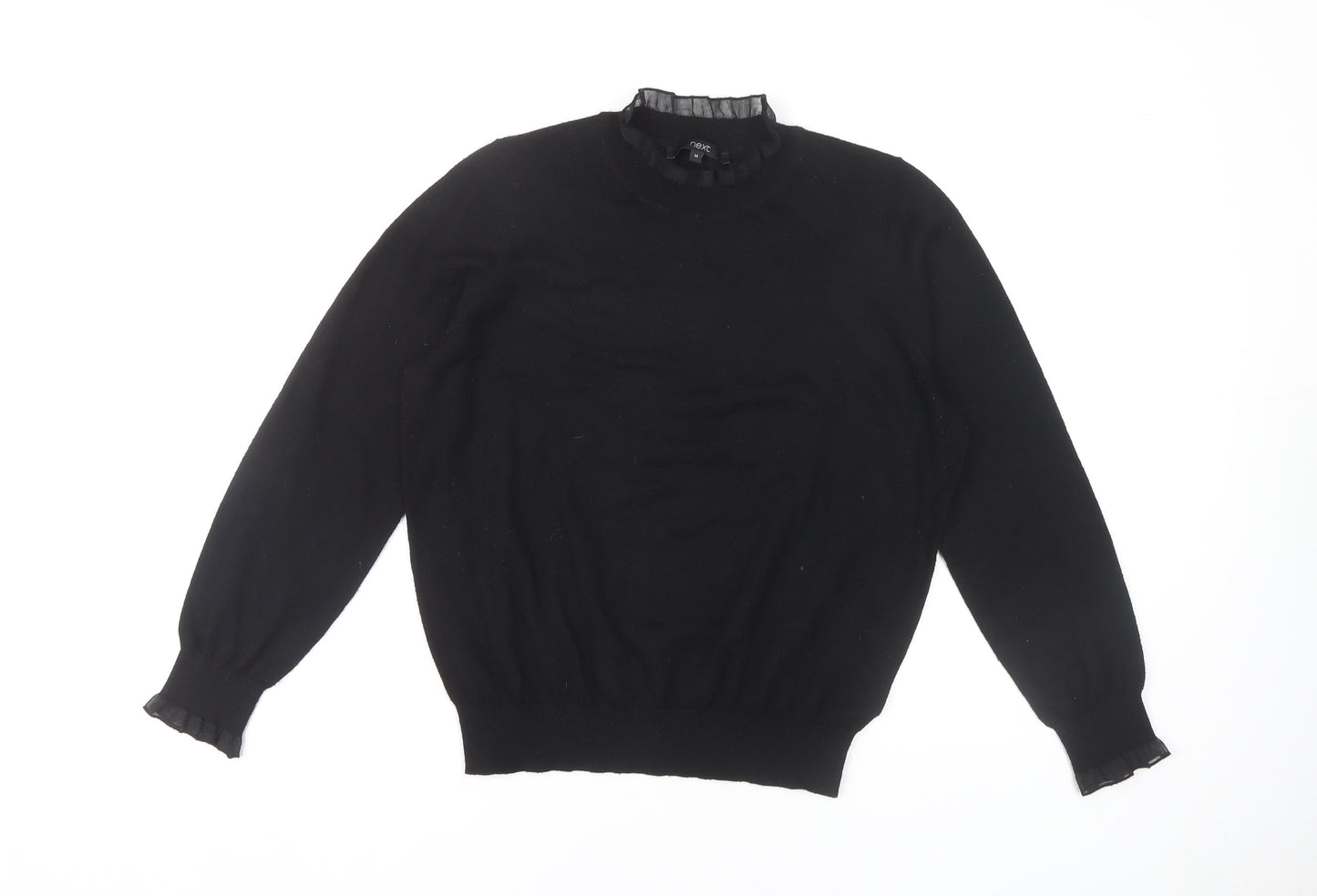 Next Women's Black Pullover Jumper, Size M, High Neck