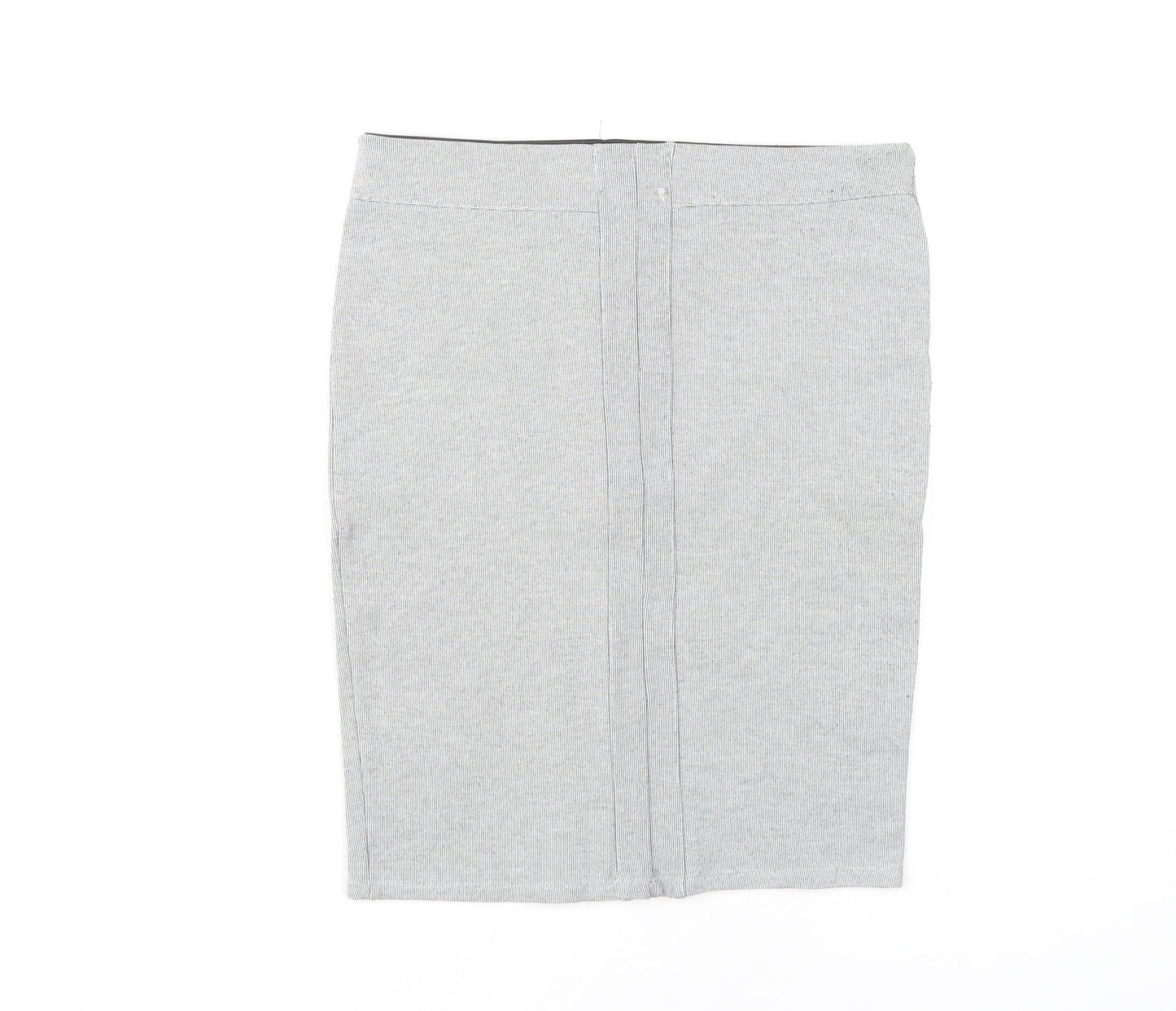 Stradivarius Women's Grey Pencil Skirt Size 12