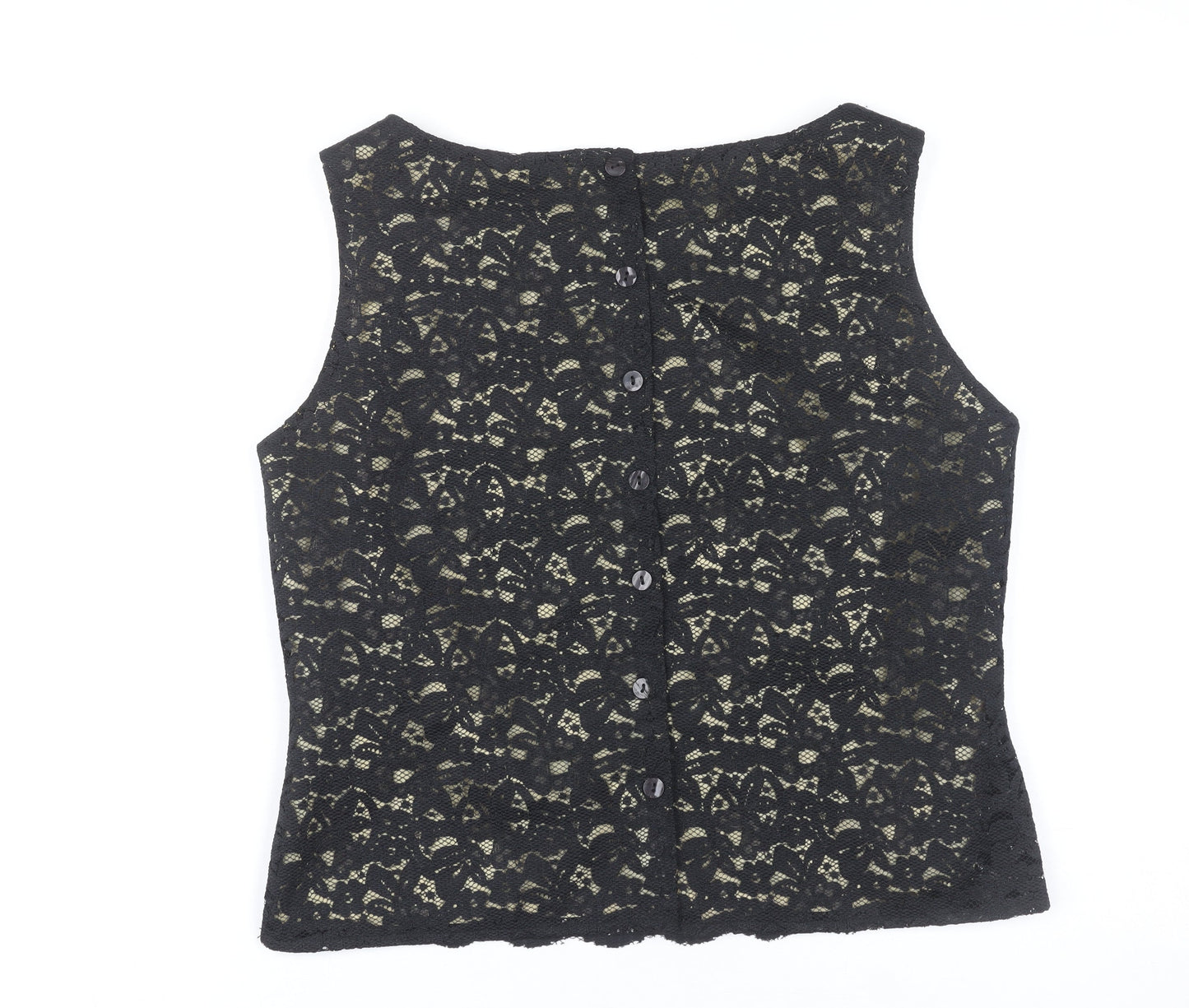 Select Women's Black Lace Sleeveless Blouse Size 16