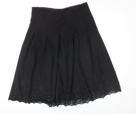 Marks and Spencer Women's Black A-Line Skirt Size 10